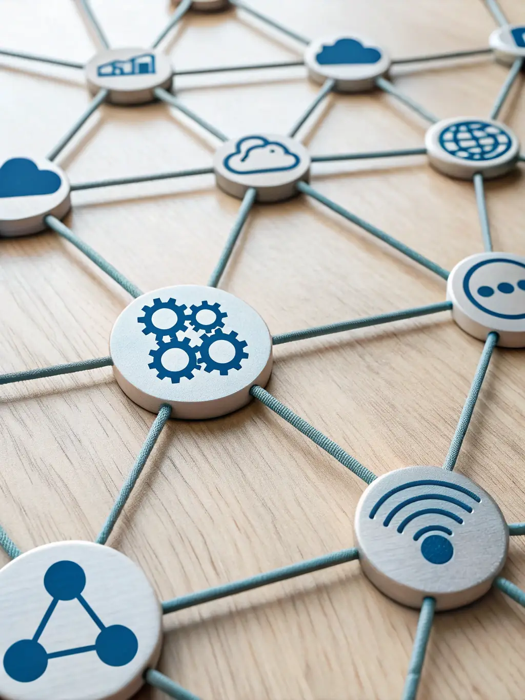 A stylized icon representing seamless integration and connectivity, symbolizing the interoperability of NRMediaLLC.com's software solutions.